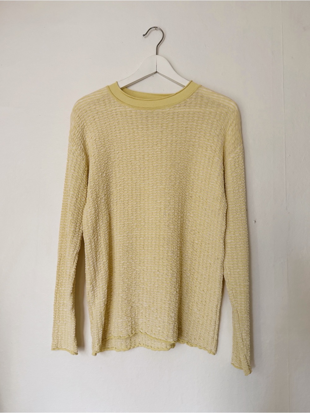 Rus Women's Scoop Neck Lightweight Yellow Crew Sweater